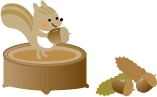 どんぐりとリス.gif