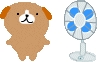 クマと扇風機.gif